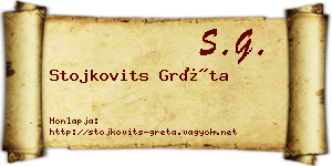 Stojkovits Gréta névjegykártya